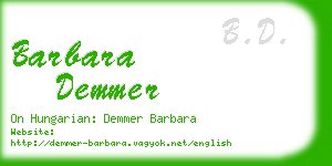 barbara demmer business card